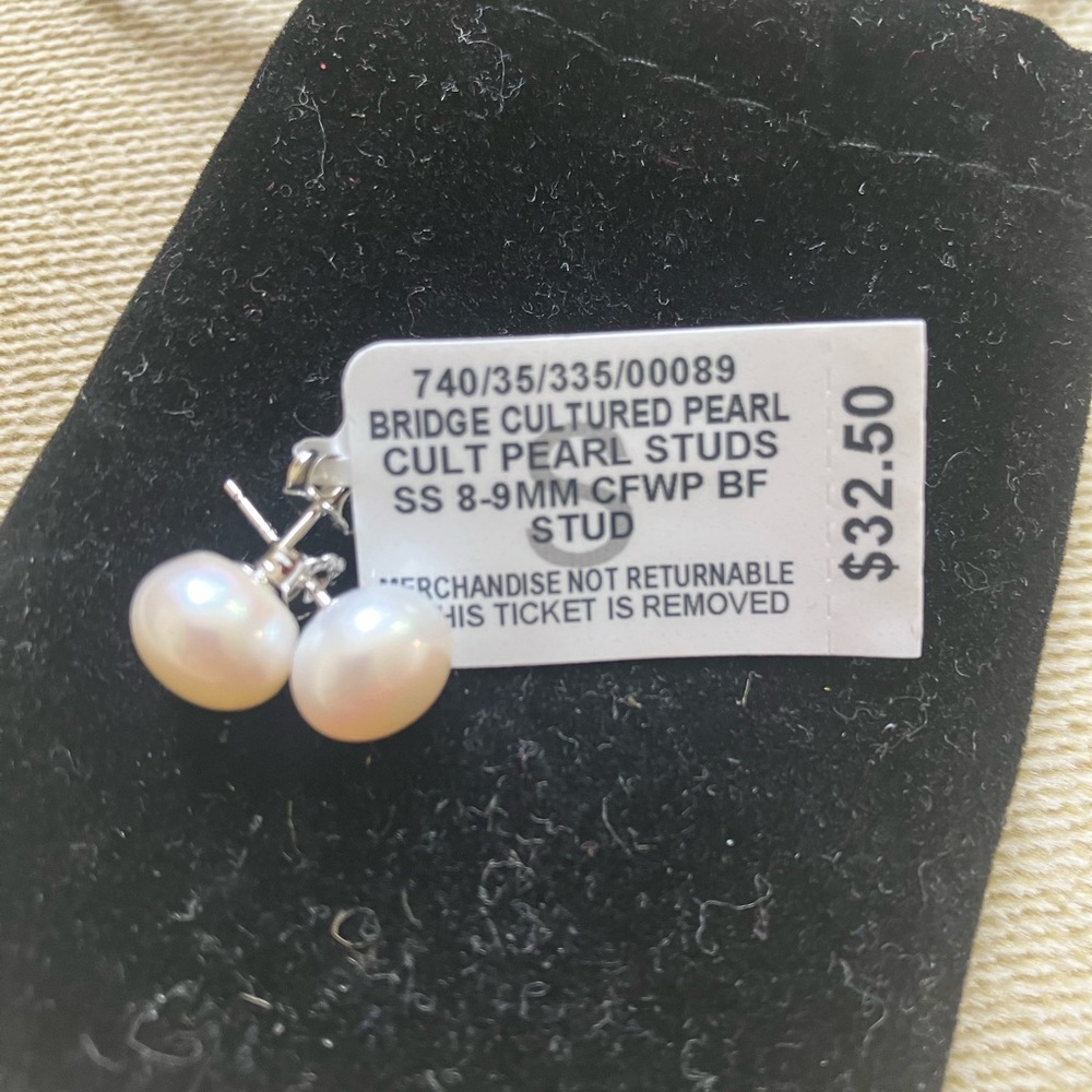 Cultured Pearl Stud Earrings